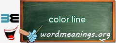 WordMeaning blackboard for color line